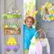 thumbnail image 2 of Decoración para fiesta de Pascua, colgante para puerta, conejito de Pascua, huevo, pollo, decoración para fiesta, colgante, 2 of 2