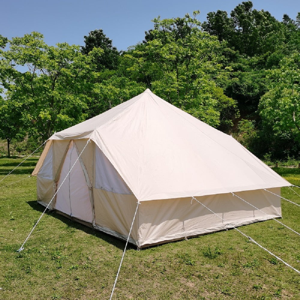 5-8 Person Luxury Bell Cotton Tent, Waterproof Outdoor Glamping Cotton Tent for Resort & Campsite