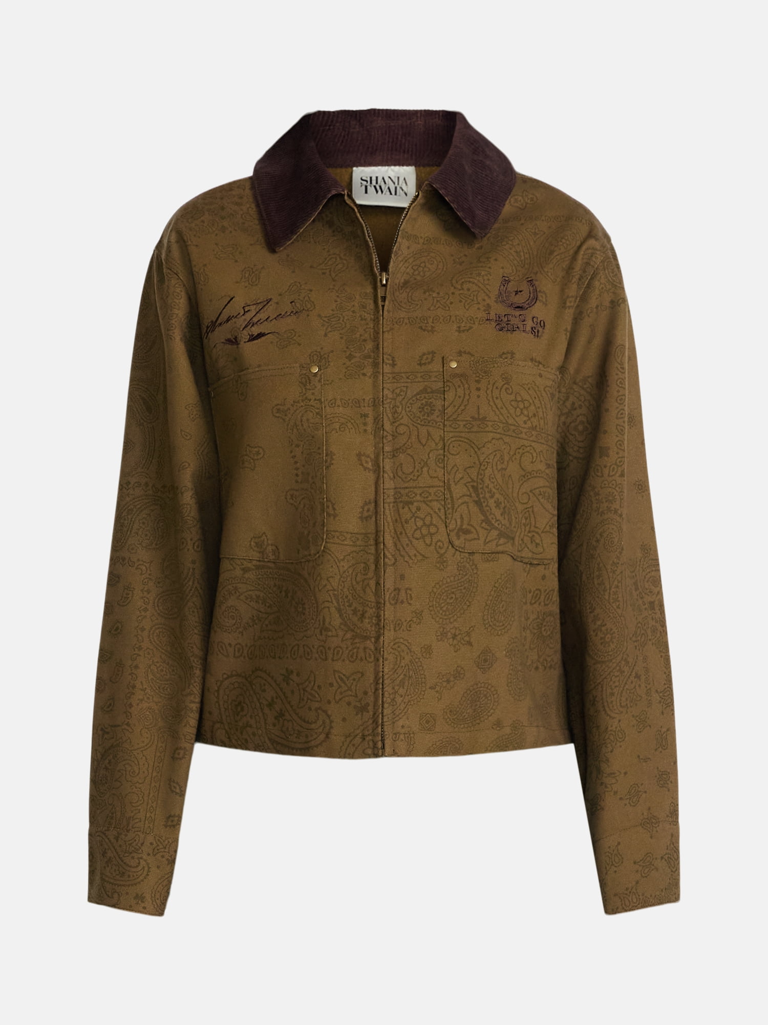 Shania Twain Women's Print Cotton Jacket with Long Sleeves, Sizes XXS-4X
