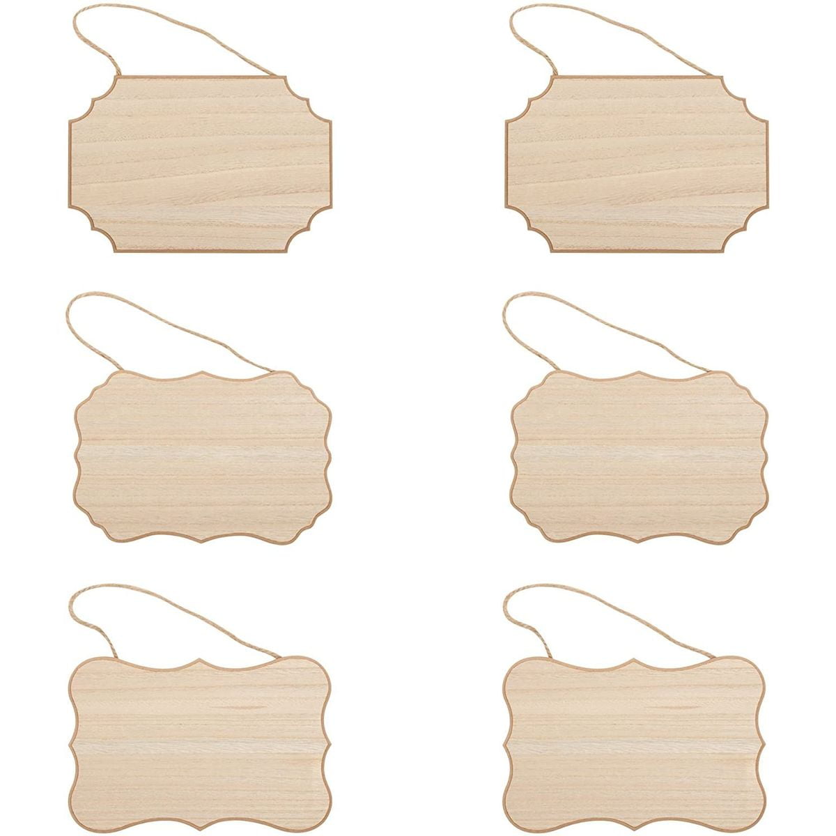 sets of PLAQUE 15 x 7  & 4 HEARTS PLAIN BLANK UNPAINTED WOODEN HANGING TAG
