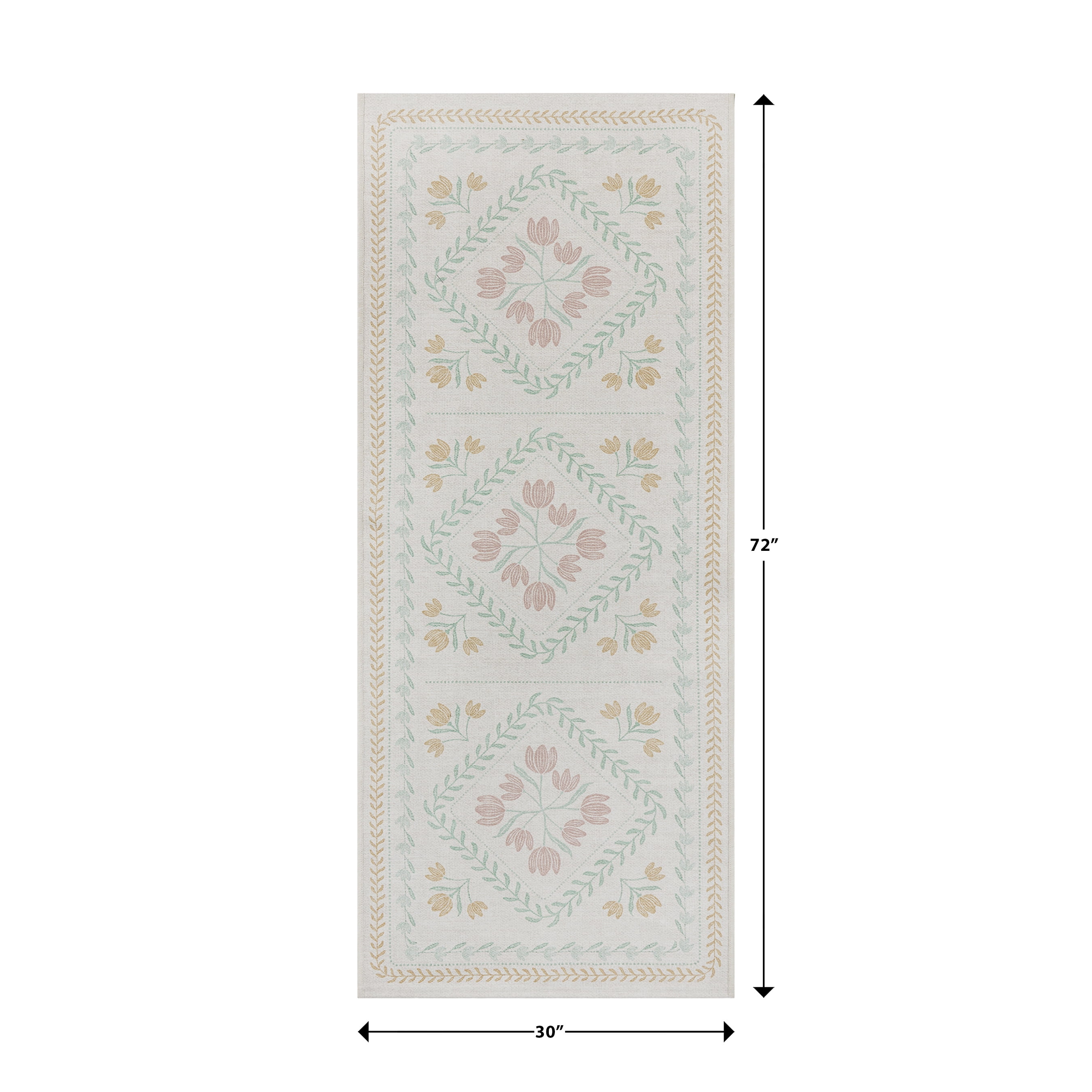 Better Homes & Gardens Soliel Floral Blush 30 in x 72 in Runner Rug