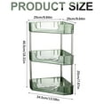 thumbnail image 3 of Gnwei 3 Tier Corner Bathroom Counter Organizer Plastic Makeup Organizers Storage Countertop Vanity Trays Perfume Cosmetic Shelf for Bedroom Dresser Kitchen (Green), 3 of 7