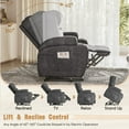 thumbnail image 3 of Homall Power Lift Recliner Chair Massage Designed Leathaire Fabric Single Sofa Specifically for Nursing,Black, 3 of 7