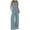 Light Blue, variant on Women's Cotton Button-Down Sleeveless Vest and Wide Leg Pants Set – Casual Two-Piece Suit with Pockets for Business or Vacation