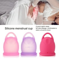 Zioy Menstrual Cup with Pull Ring Ergonomic Design Flexible Leak-proof Easy Removal Tampon Pad Alternative Reusable Soft Silicone First Period Cup for Girls Women