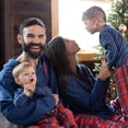 thumbnail image 1 of Conjunto de pijamas de manga larga para padres e hijos, ropa navideña con estampado a cuadros, europea y americana, lista para el hogar, 2024, 1 of 5