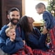 thumbnail image 1 of Conjunto de pijamas de manga larga para padres e hijos, ropa navideña con estampado a cuadros, europea y americana, lista para el hogar, 2024, 1 of 5