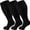 Black (3 Pairs), variant on BTEPSGA 3 Pairs Plus Size Compression Socks for Women Men Wide Calf 15-20 mmHg Knee High Support Stockings for Running ,Travel