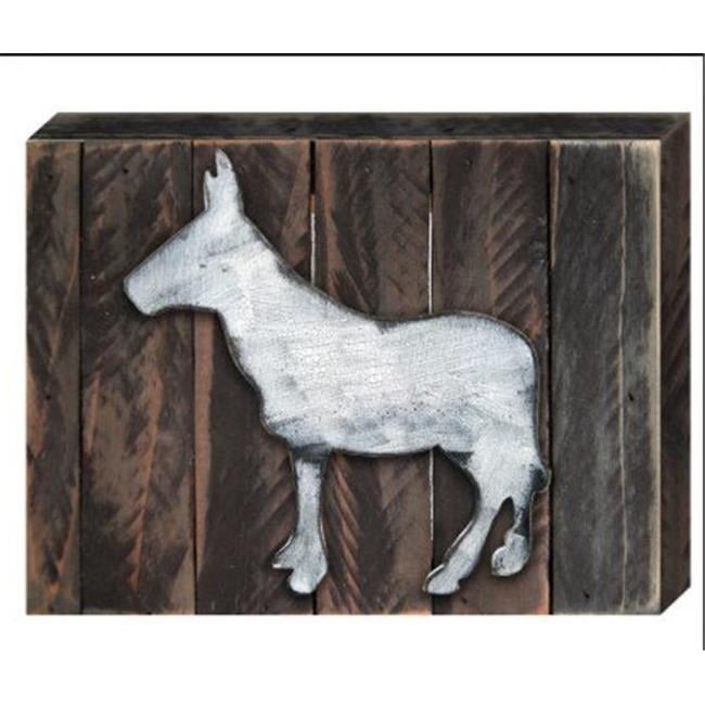 Designocracy 99139M Donkey Wooden Wall Decor
