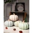 thumbnail image 2 of Mini Pumpkin Decor - Set of 4 Pumpkins for Decorating - Artificial Pumpkin Decorations - Fall Pumpkin Decor - Fall Decor for Home, Office & Classroom - Fall Pumpkins for Decorating (Assorted Color), 2 of 3