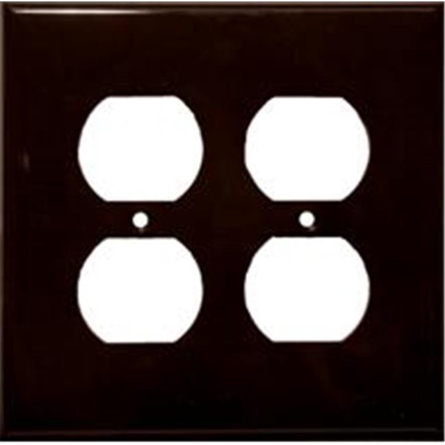 Morris Products 81762 Lexan Wall Plates 2 Gang Midsize Receptacle Brown