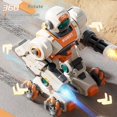 thumbnail image 4 of 2.4G remote control robot, sound and light spray, launch water bombs, two-player battle,Space Warrior, 4 of 17