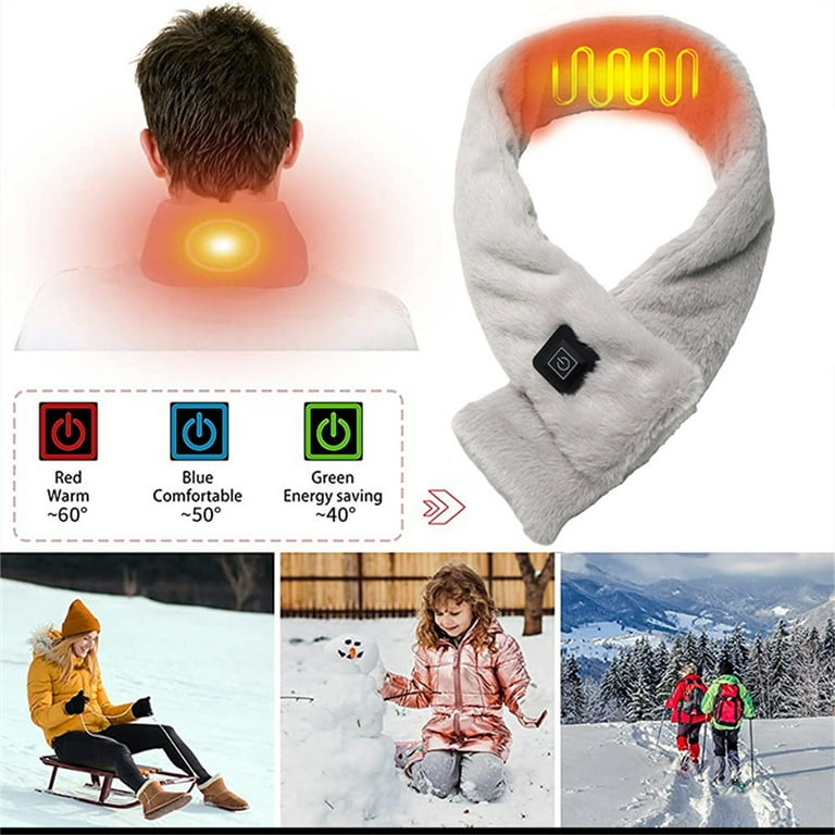 Leyeet Warm Scarf Neck Wrap USB Heated Neck Warmer Heating Pad Massage –  BABACLICK
