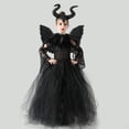 thumbnail image 5 of Vestido de Halloween para niños y niñas, disfraz de bruja y reina, maléfica, fiesta de carnaval, disfraces góticos, 5 of 5