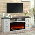 thumbnail image 3 of FESTIVO  70 in. Saw cut off white With Dark drift wood color Desktop Fireplace for Tvs up 75in., 3 of 11