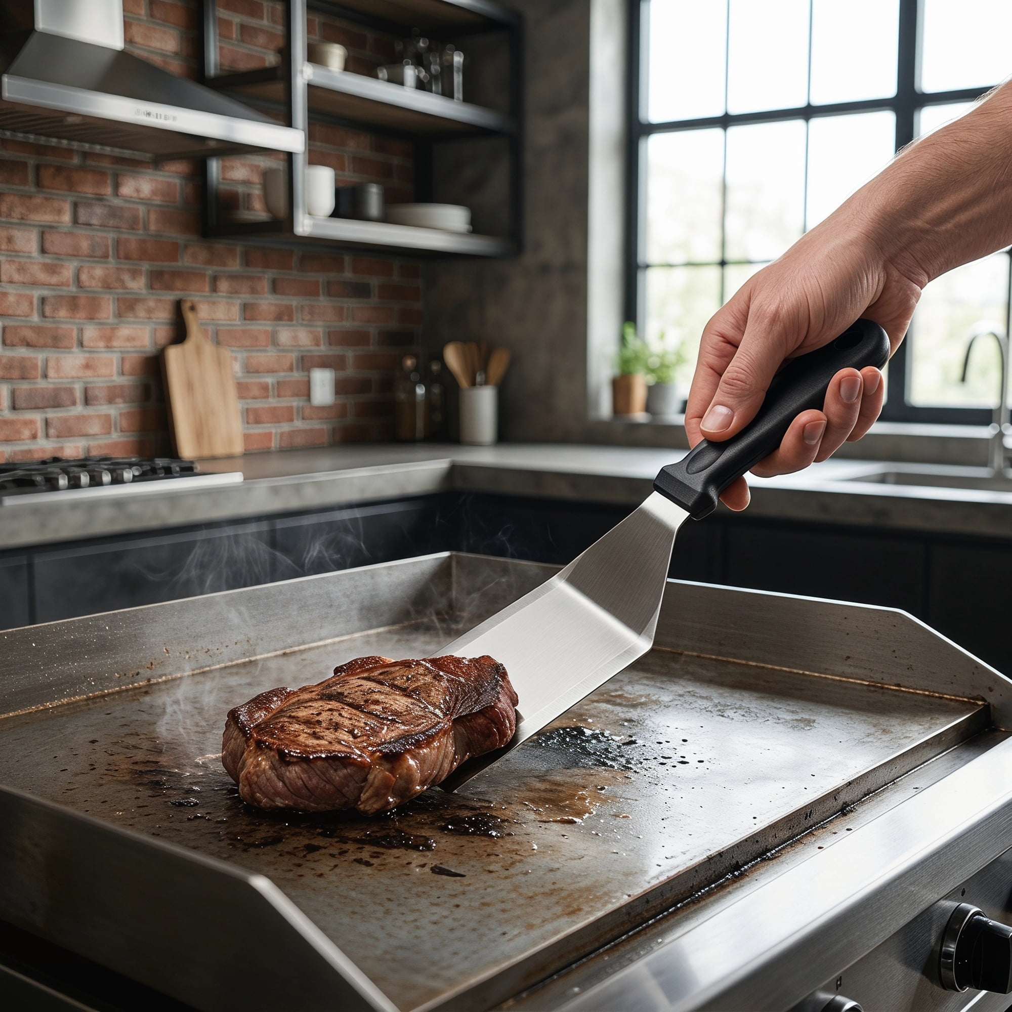Unique Bargains Heat-Resistant Dishwasher Safe Spatula Kitchen Utensil Silver 8.9" x 2.8"
