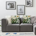thumbnail image 2 of Acheng Throw Pillow Covers Beige and White Tulip Flower Pillowcases Spring pillow covers for Couch Canvas Cushion Cover Square Farmhouse Floral Decor Pillow Case ,Set of 2 White 20x20in, 2 of 7