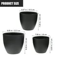 thumbnail image 5 of EXHUMKY Set of 3 Lightweight Black Plastic Plant Pots with Drainage Holes for Indoor and Outdoor Garden Use, 5 of 8