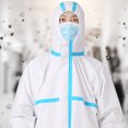 thumbnail image 2 of Traje de Protección Médica Reutilizable Antimicrobiano de 170 cm para Control de Epidemias, Modelo 500-1 L170, Material Compuesto de PTFE, Cierres Plásticos, Lavable, Talla L, Color Blanco, Incluye, 2 of 7