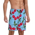 thumbnail image 3 of Rocae Cherry for Men's Soft Sleep Pajama Shorts, Waistband and Pockets, 3 of 9