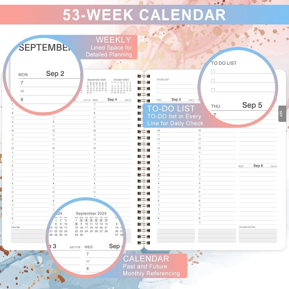 Appointment Book 2024-2025-2024-2025 Daily Planner, 8'' X 10'' Hourly Planner...