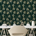 thumbnail image 2 of Ambesonne Botanic Peel & Stick Wallpaper for Home, Mango Tree Leaves Abstract, 13"x72", Dark Forest Green Peach, 2 of 5