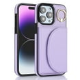 thumbnail image 3 of Wallet Case Compatible with iPhone 14 Pro Case with Card Holder - Credit Card Slot,RFID Blocking,360°Rotating Ring Kickstand and PU Leather Wallet Cover for Women iPhone 14 Pro, Purple, 3 of 9