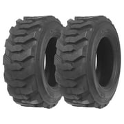 Set 2 New ZEEMAX Heavy Duty 10-16.5  Skid Steer Tires for Bobcat w/ Rim Guard