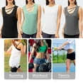 thumbnail image 3 of Mujeres Sport Tank Tops Sin mangas Secado rápido Dos vías sueltas, 3 of 7