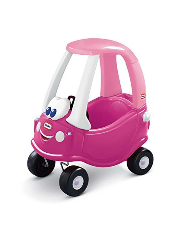 Cozy Coupe Ride On with Removable Floor and Handle on Back Pink and Purple