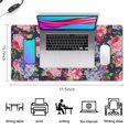thumbnail image 5 of Long Mouse Pads for Desk,Pioneer Flower Floral Print Pattern Desk Mats on Top Of Desks, Desk Mouse Pad Extra Large with 3mm Non-Slip Base and Stitched Edge for Gaming,Office,Work,Home 31.5"x15.7", 5 of 6