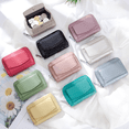 thumbnail image 3 of Monedero de piel RFID para mujer, estilo japonés, minitarjetero con ranuras para varias tarjetas, monedero con cremallera, gran capacidad, 3 of 6