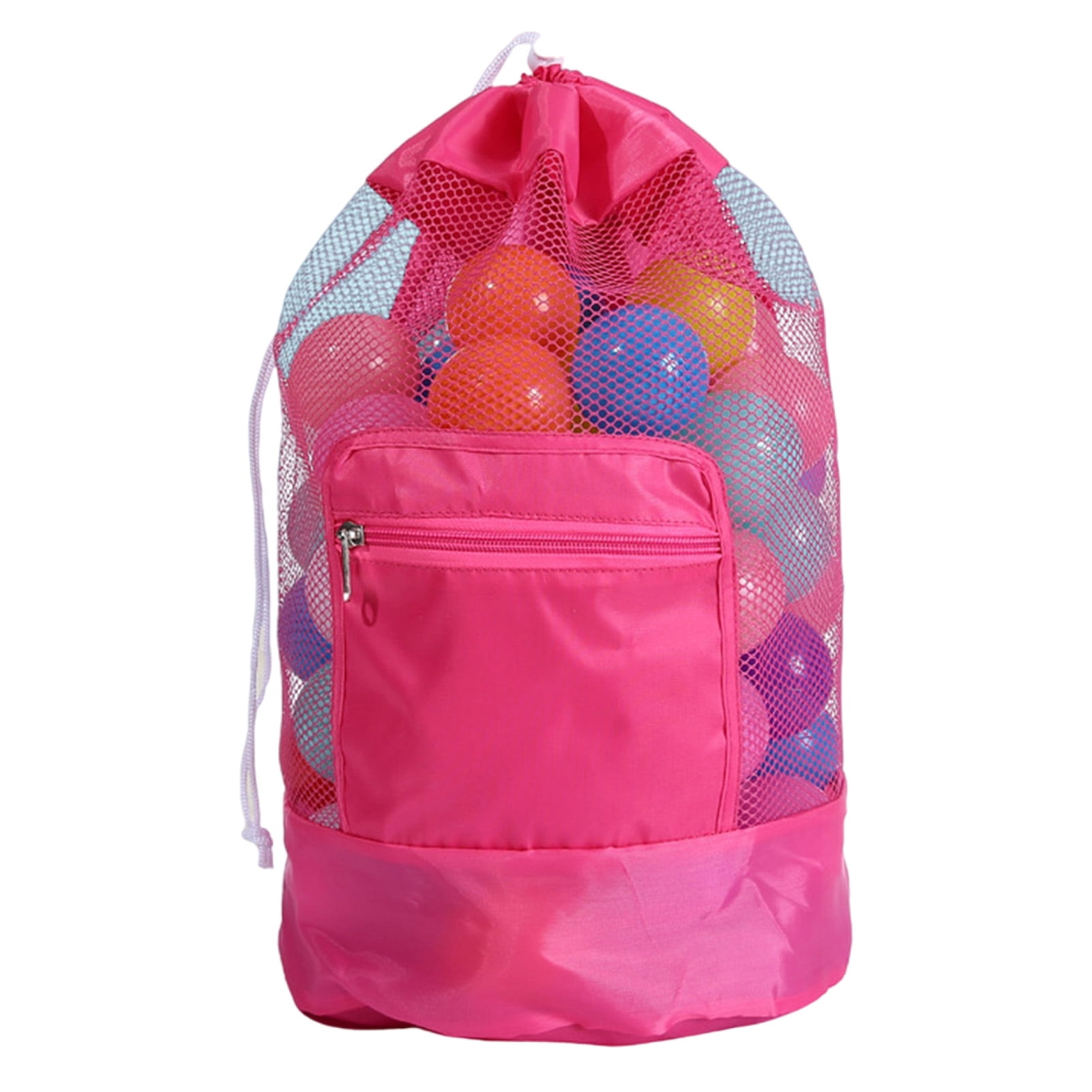 FUkuuka Beach Storage Mesh Bag Travel Beach Storage Bag Double Shoulder Strap Adjustable