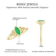 thumbnail image 5 of Rosec Jewels Natural Emerald Promise Ring with Celtic Knot - Bezel Set May Birthstone Ring - 4X8 mm - AAA Quality - Ready to Gift, 14K Yellow Gold, US 7.00, 5 of 8