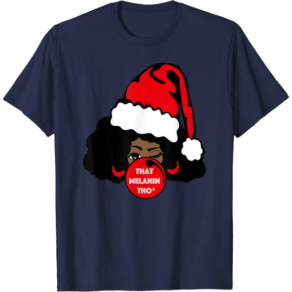 That Melanin Christmas Mrs. Claus Santa Black Winking Claus