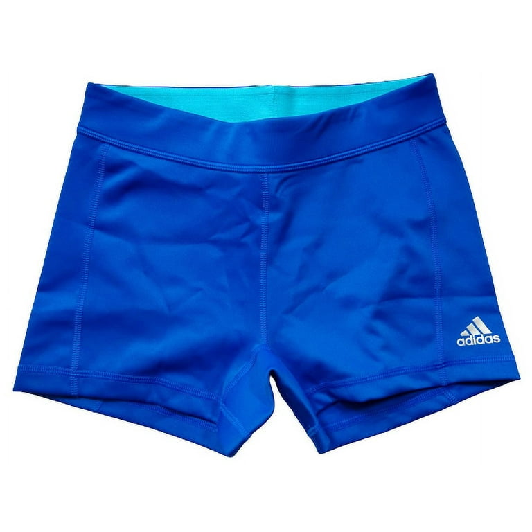 Adidas Women Climalite Techfit Spandex Tight Volleyball Shorts 3in- Blue,  Small 