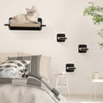 thumbnail image 3 of Cat Hammock Cat Wall Shelves with 3 Cat Wall Steps, Wall Mounted Cat Shelves and Perches with Hemp Rope Scratching, Cat Wall Furniture Climbing Shelves for Indoor Cats Set, 3 of 14