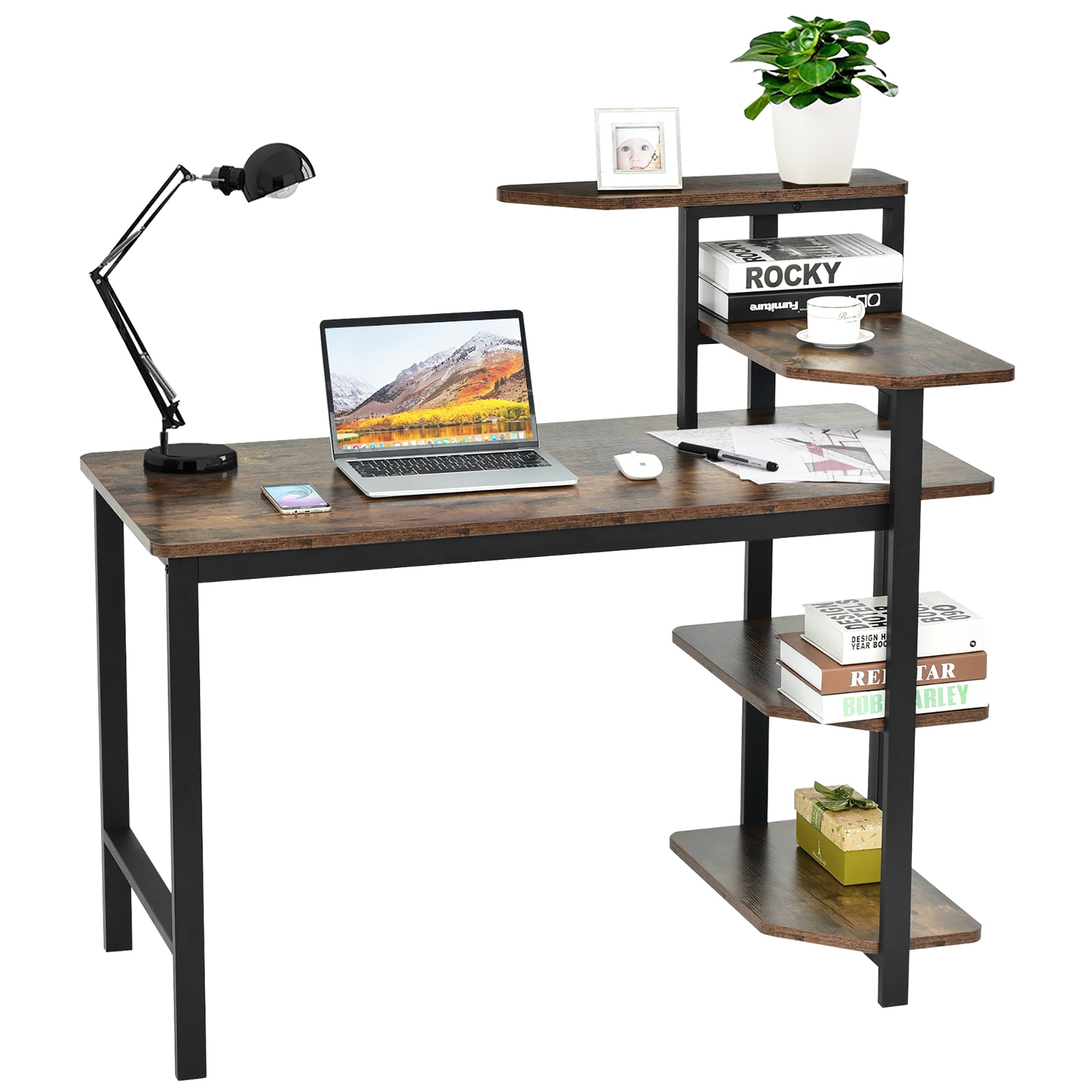 Computer Desk Table Workstation Home Office Student Dorm Laptop Study w/Shelf M 