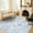 Cream & Blue, variant on Fame Living 5x7 Terra Oushak Area Rug, Washable Turkish Vintage Floral Rug for Living Room