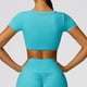 thumbnail image 2 of Top deportivo para mujer, Top corto de Yoga Sexy, Top de manga corta para Fitness, camiseta de entrenamiento con aumento, Tops, ropa de gimnasio, ropa deportiva para correr, 2 of 5