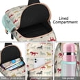 thumbnail image 2 of Horse Lover Sling Backpack, Retro Pony and Unicorn Print Crossbody Bag with Floral Pattern, Cute Travel Accessory for Rural Adventures, 2 of 6