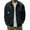 Black, variant on Denim Jacket For Men Casual Retro Slim Fit Button Down Pockets Sherpa Jacket Men,Green,L