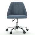 thumbnail image 4 of JOINSUN Mid-Back Vanity Chair, Adjustable Rolling Chair, Armless Modern Design for Home Office, Makeup & Small Spaces - Blue, 4 of 8