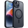 thumbnail image 1 of Magnetic Case for iPhone 16 Pro Max with Full Camera Protection [Compatible with Magsafe] [Translucent Matte] Protective Phone Case, Hot Pink,Black, 1 of 5