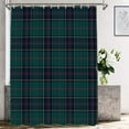 thumbnail image 2 of Tartan Plaid Decorative Shower Curtain, Green Scottish Fabric Kilt Twill Woven Bathroom Décor Polyester Fiber Waterproof with Plastic Hooks for Shower Stall Bathtubs 54"W x 78"L (Pack of 1), 2 of 6