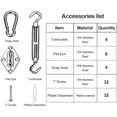 thumbnail image 3 of Shade Sail Hardware Kit 6 inch for Triangle Rectangle Sun Shade Sail Installation, 304 Grade Stainless for Garden Outdoors, 80 Pcs B, 3 of 5