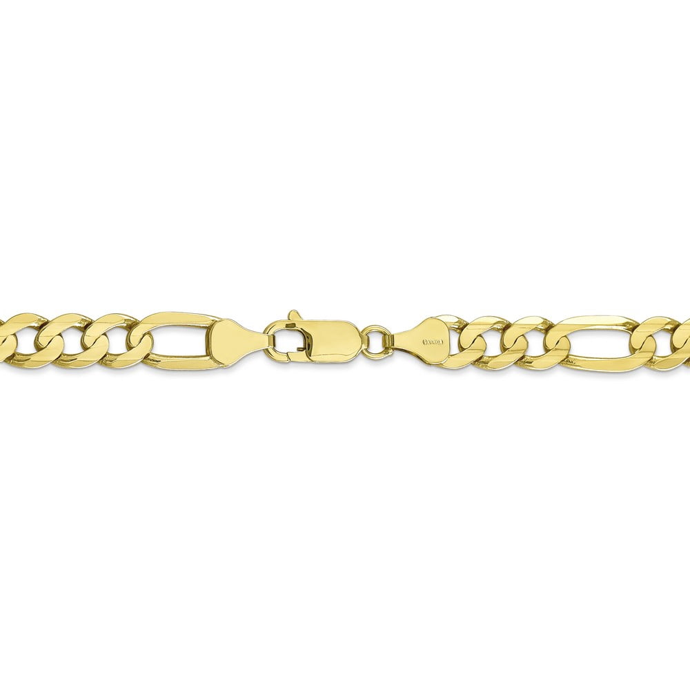 FB Jewels 10K Yellow Gold 1.25mm Flat Figaro Chain