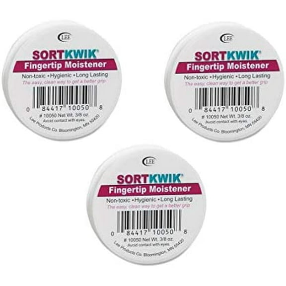 LEE 10050 Sortkwik Fingertip Moisteners, 3/8 oz, Pink, Sold as 3 Pack$$Office