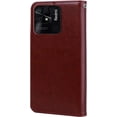 thumbnail image 3 of Wallet Case for Xiaomi Redmi 10C, [Wrist Strap] Rose Flower Cover with Credit Card Holder Cash Pockets Flip Phone Case for Xiaomi Redmi 10C      Brown, 3 of 14
