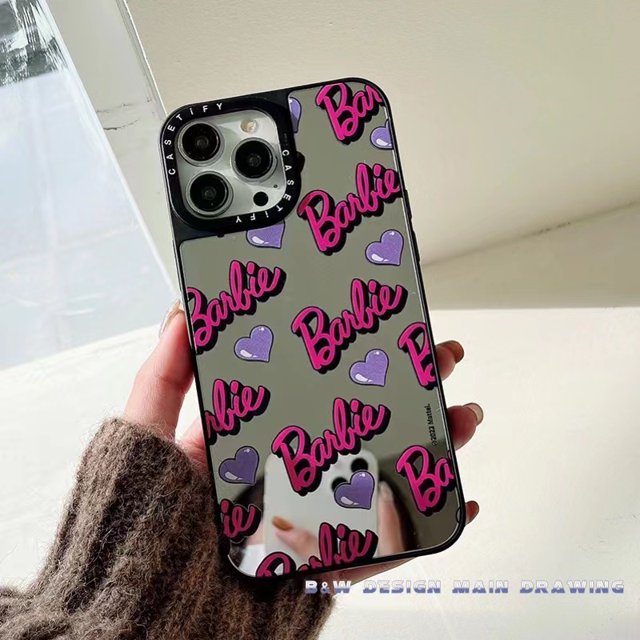 Casetify Barbie Mirror Funda Para Teléfono Compatible Con iPhone 14 13 12 11 Pro Max Fundas Gao Jiahui unisex